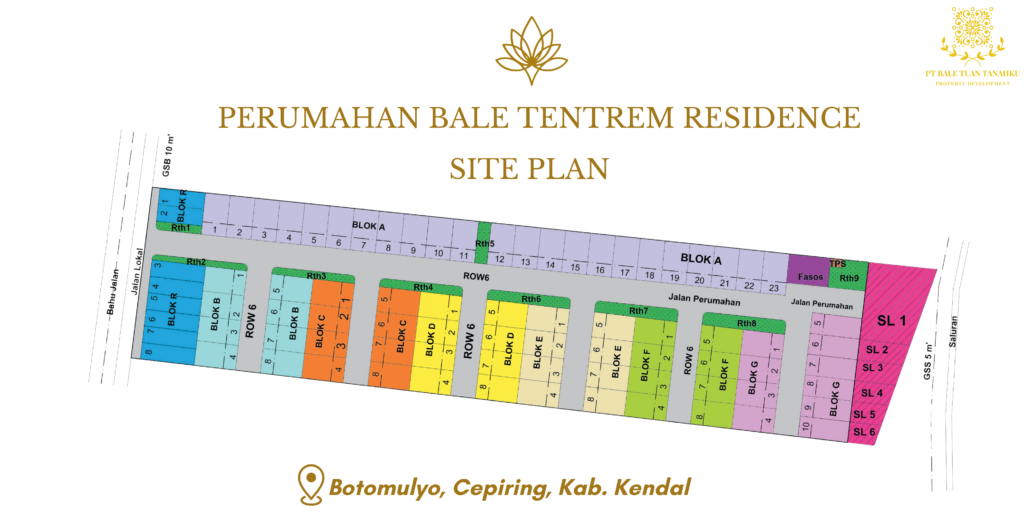 Site Plan Bale Tentrem Residence Cepiring
